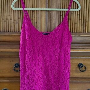 Boston Proper lace top with spaghetti straps